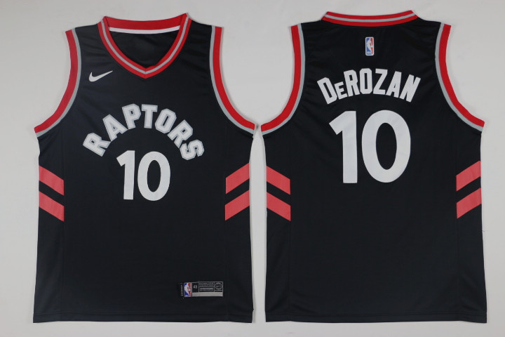 Men Toronto Raptors #10 Derozan Black Game Nike NBA Jerseys